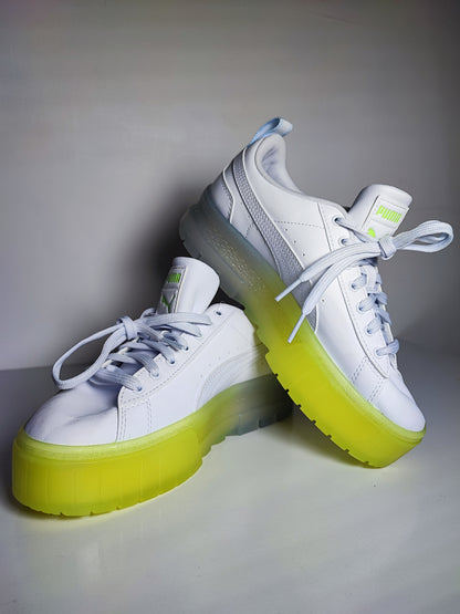 Puma Mayze Beach Casual Plataforma Blanco / Verde / Transparente No 23.5