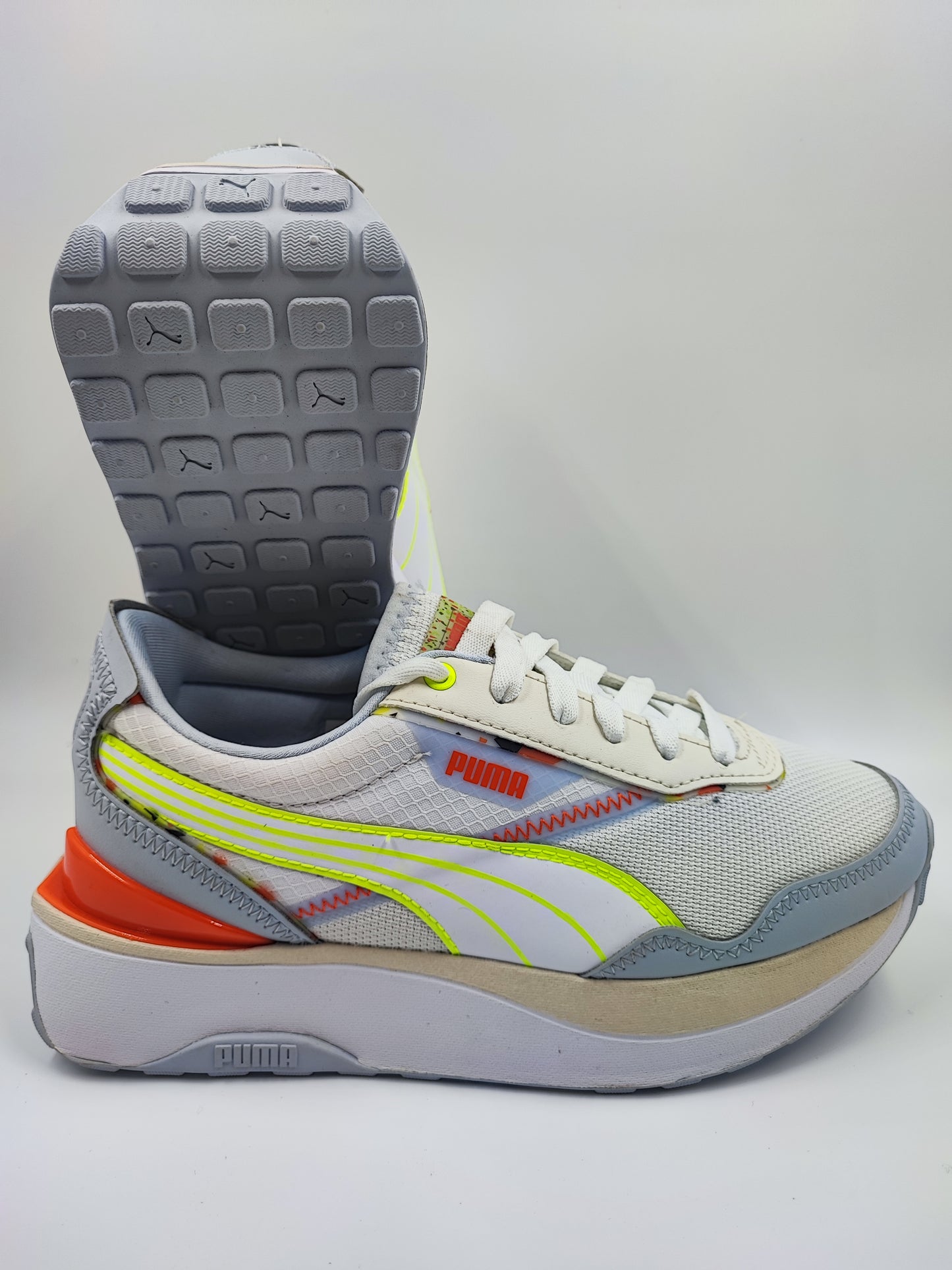 Puma Speed Racer Running Casual Blanco / Verde / Naranja No 22