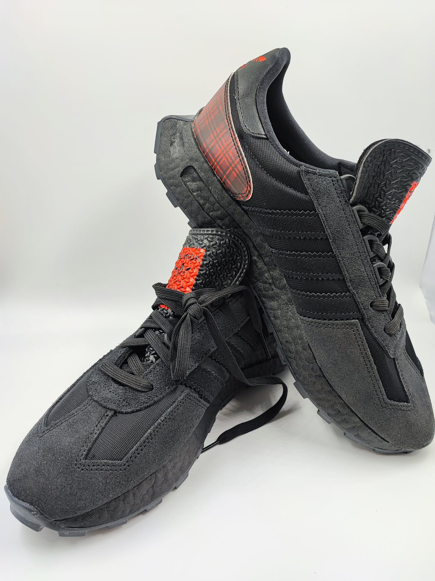 Adidas 3 Streifen Running Clasico Casual Negro / Rojo No 27.5