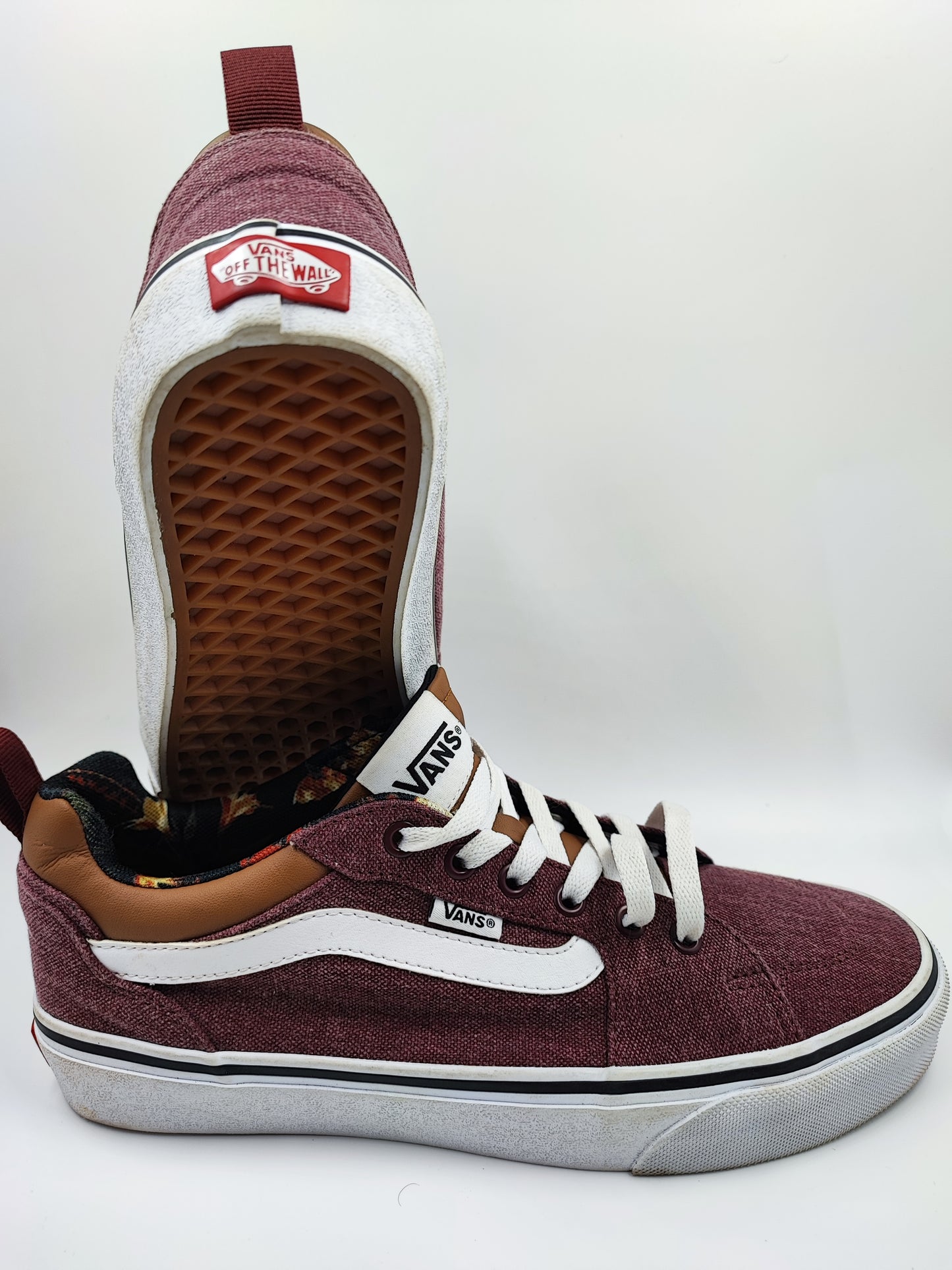Vans Casual Tela Vino / Cafe No 27