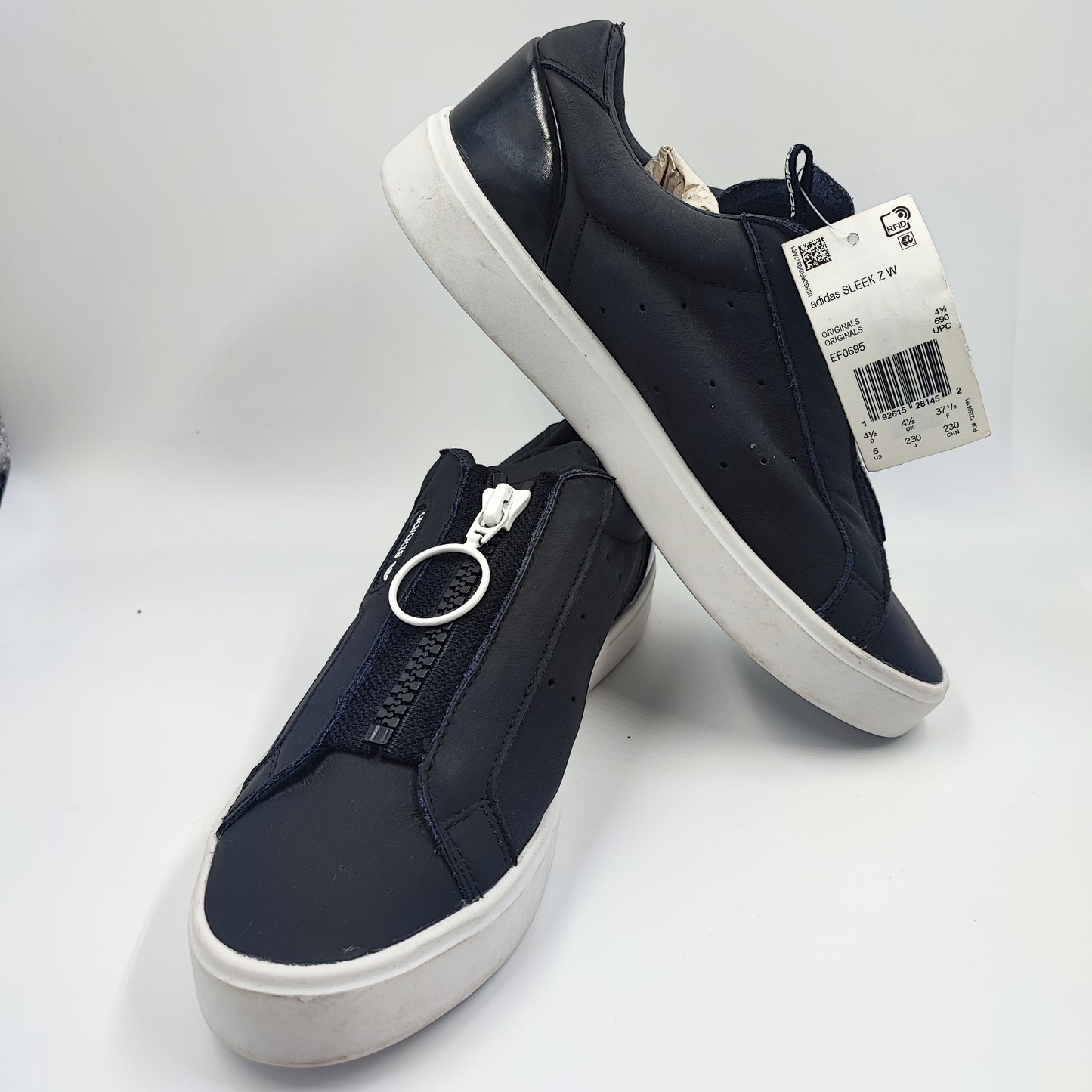 Adidas Sleek Z Piel Cierre Casual Negro No 23