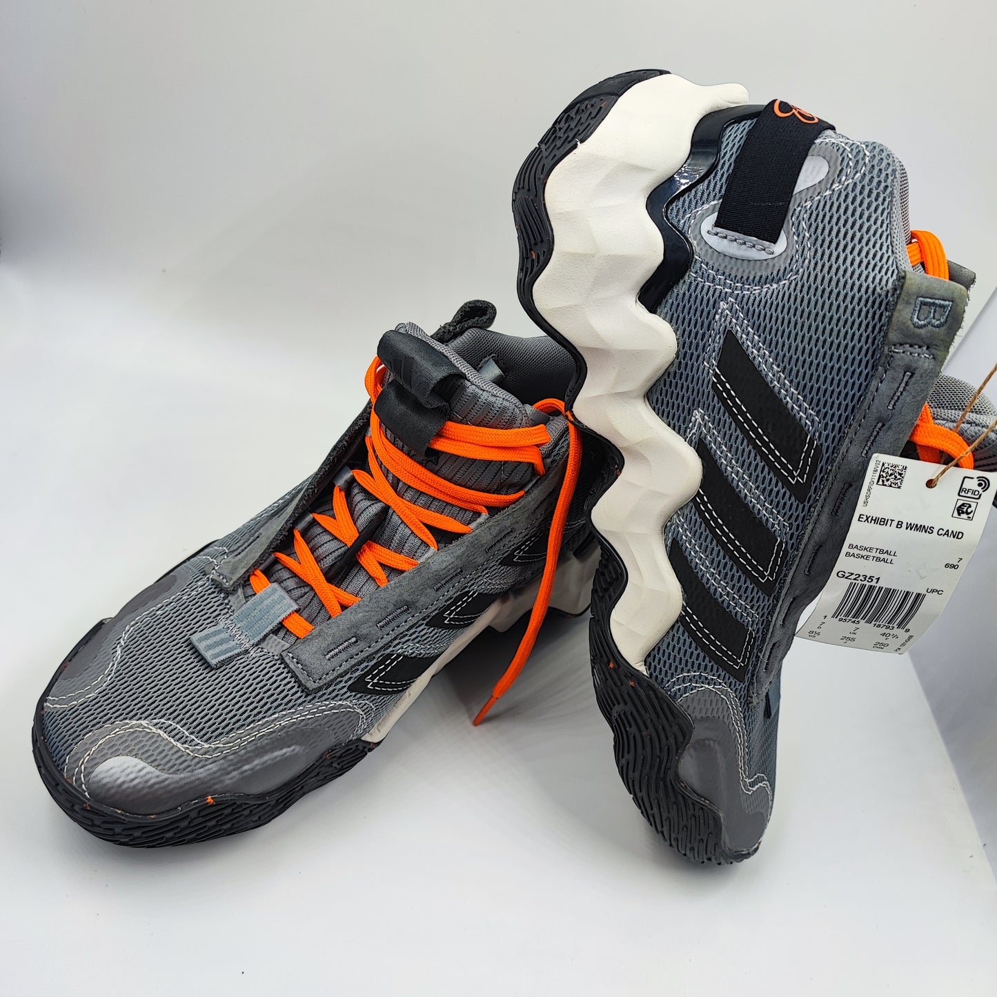 Adidas Basketball Exhibit Gris No 25.5