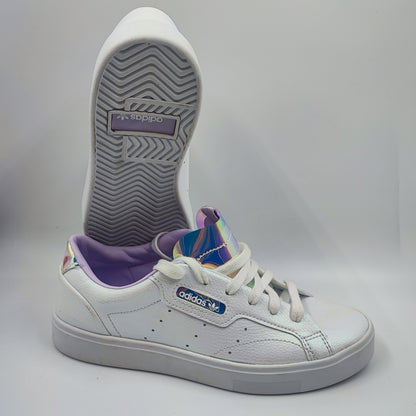Adidas Sleek Piel Casual Blanco Aperlado / Holografico No 22.5