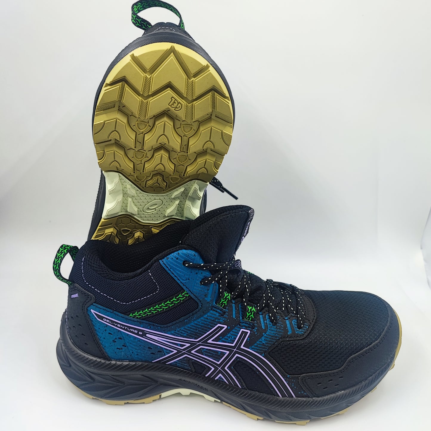 Asics Gel Venture 9 Trail Bota All Terrain Negro / Azul No 24