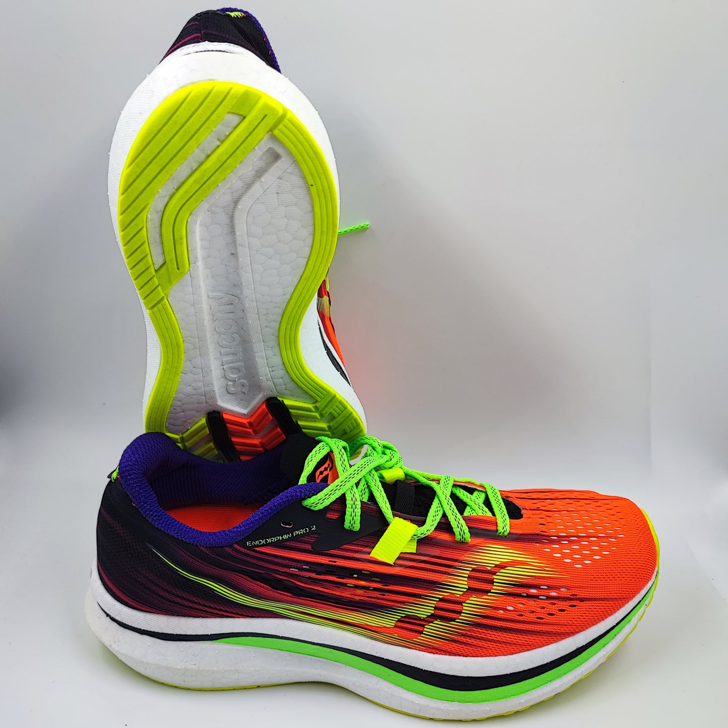 Saucony Endorphin Pro 2 Running Naranja / Verde / Morado No 26.5