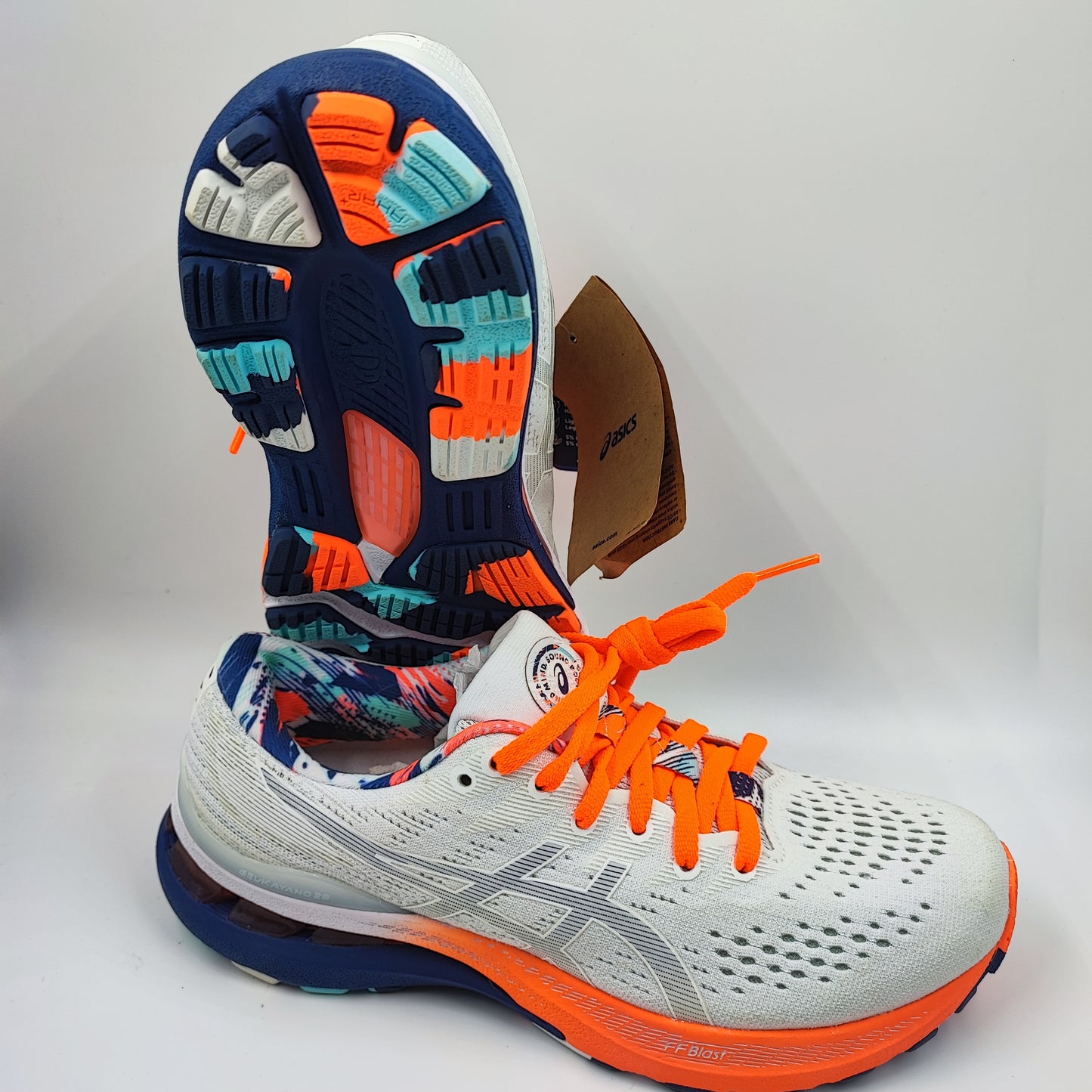Asics Gel Kayano-28 Blanco / Naranja Running No 23.5