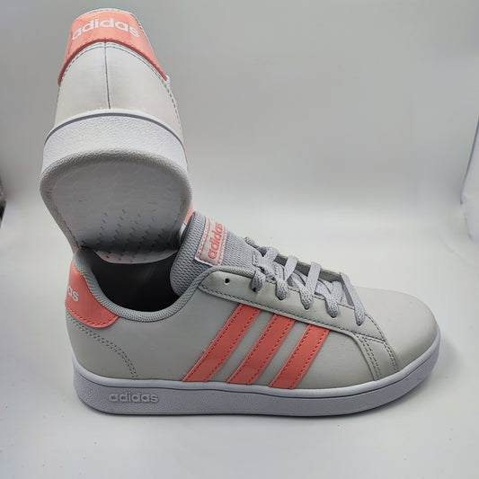 Adidas Casual Blanco Lineas Rosas No 22.5