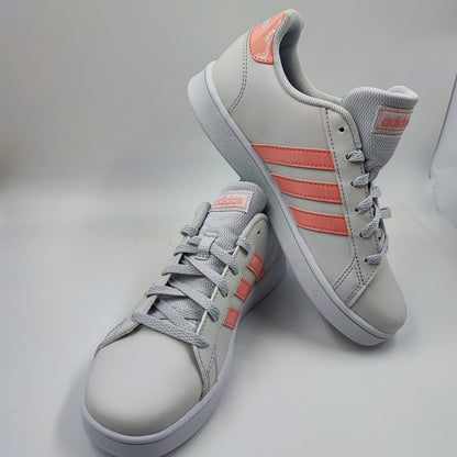Adidas Casual Blanco Lineas Rosas No 22.5