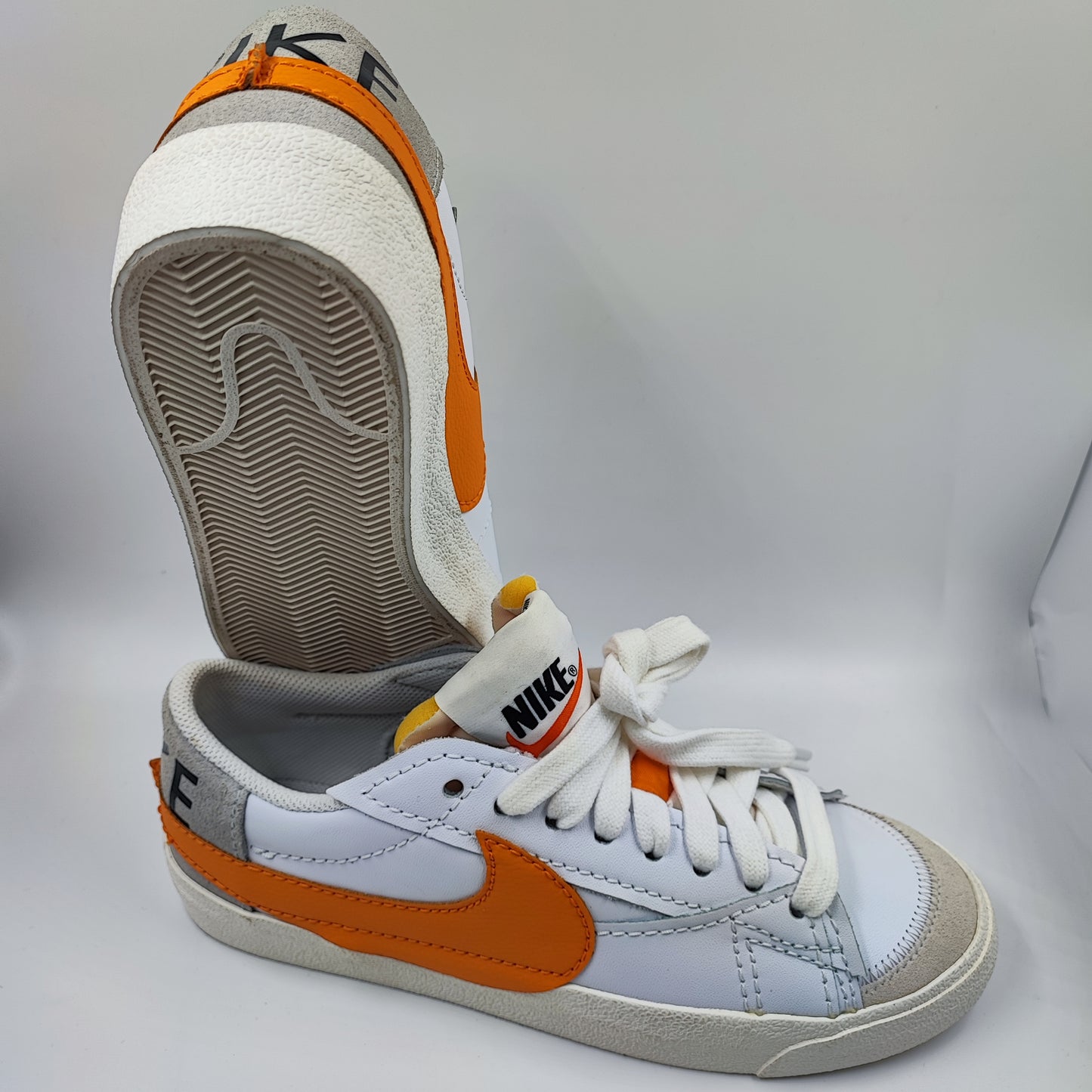 Nike Low Casual Piel Blanco / Naranja No 27.5