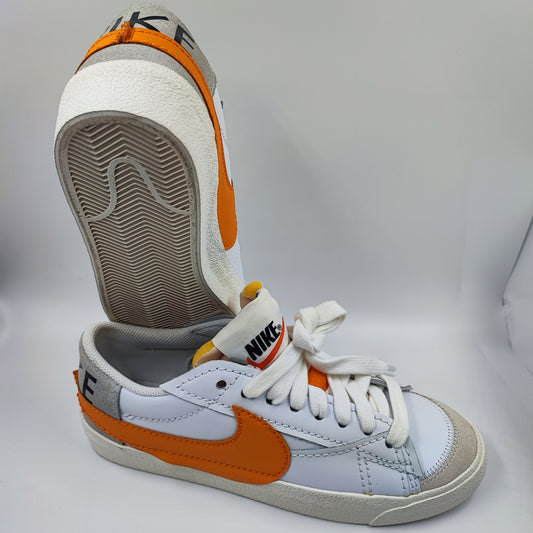 Nike Low Casual Piel Blanco / Naranja No 27.5
