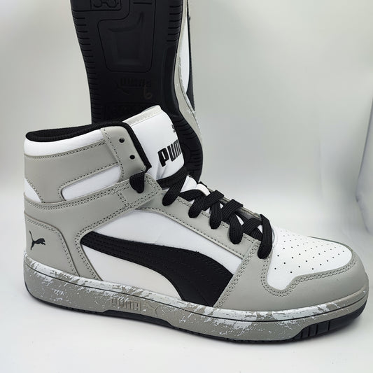 Puma Bota Casual Retro Basketball Gris / Negro / Blanco No 27