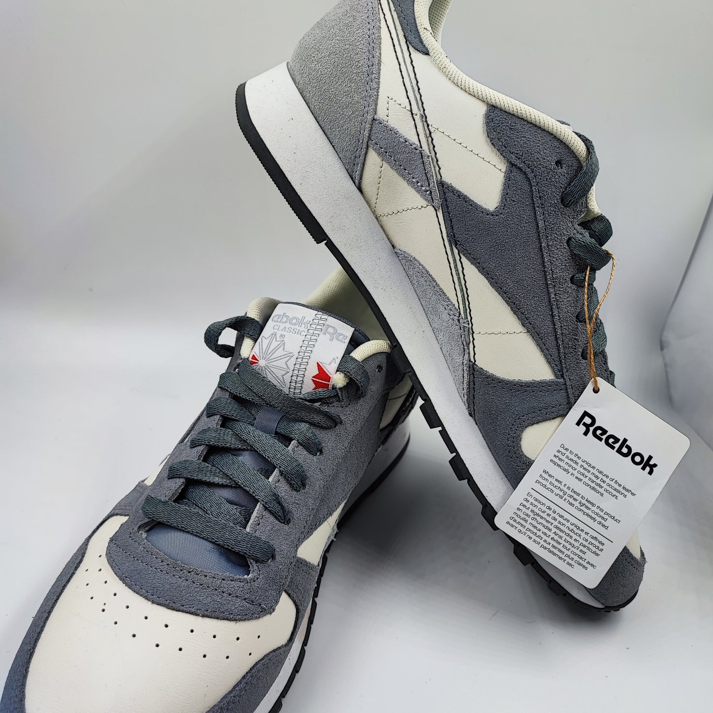 Reebok Classic Casual Running Suede Gris Blanco Crema No 29