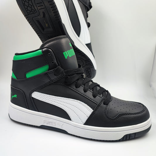 Puma Bota Retro Basketball Casual Negro / Verde / Blanco No 27