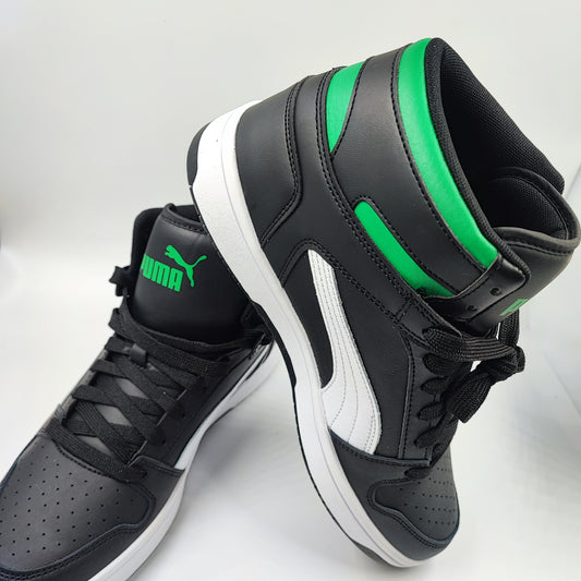 Puma Bota Retro Basketball Casual Negro / Verde / Blanco No 27