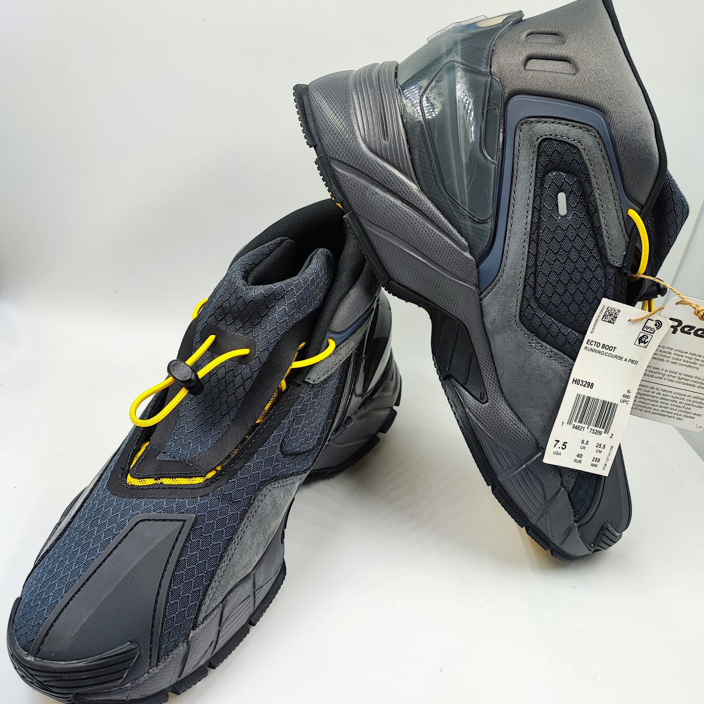 Reebok Ecto Boot  Bota Casual Trail Gris / Amarillo No 25.5