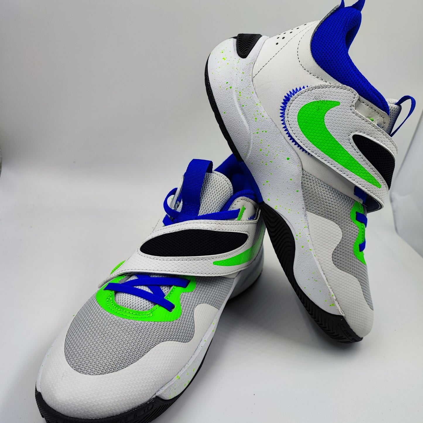 Nike Basketball Blanco / Azul / Verde No 24.5