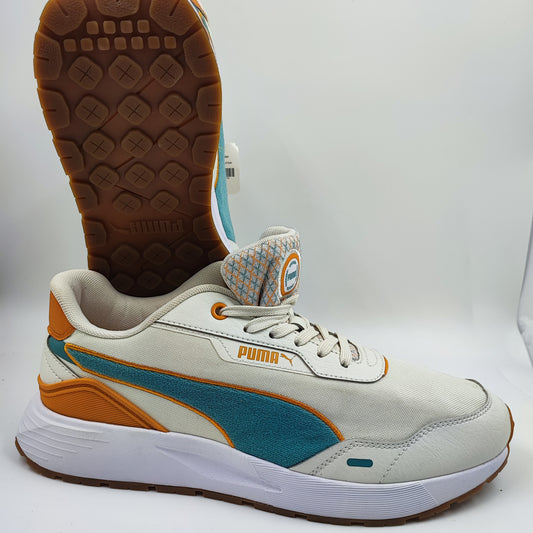 Puma Runtamed Plus Retro Running Casual Beige / Verde No 27