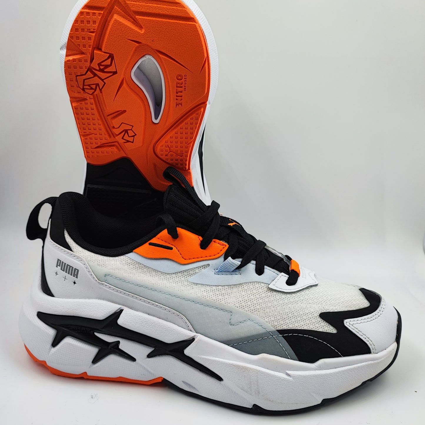 Puma Spina Nitro Running Training Blanco / Negro / Naranja No 23.5