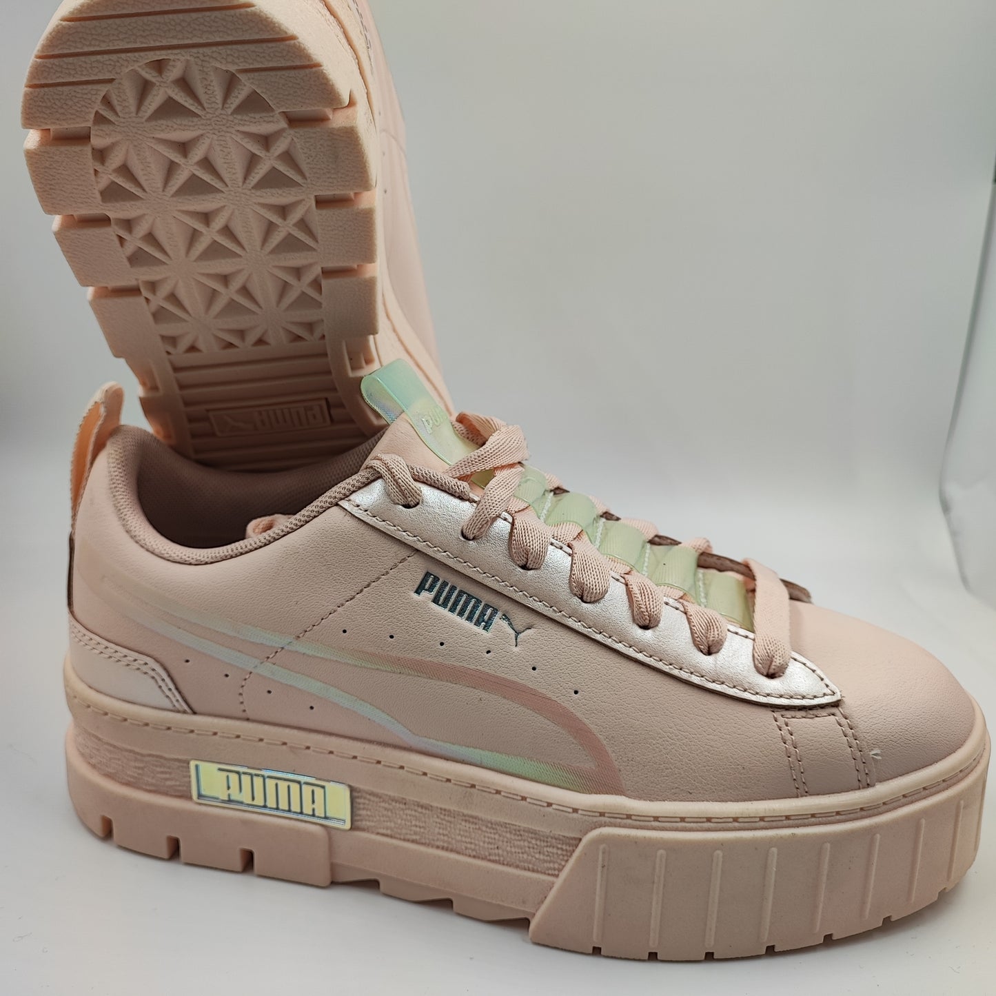 Puma Mayze Casual Plataforma Rosa / Holografico No 24.5