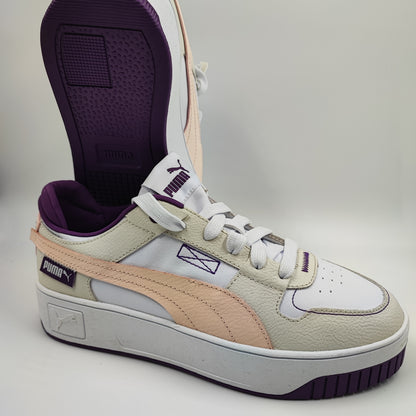 Puma Carina Street Casual Media Plataforma Beige / Rosa / Morado No 23.5