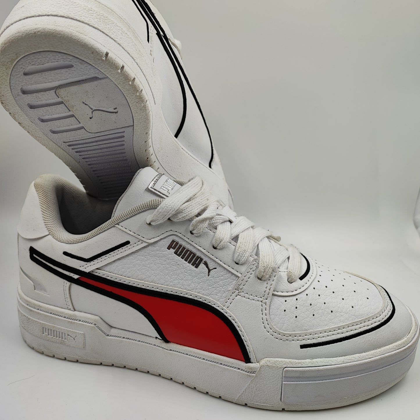 Puma Casual Piel Blanco / Rojo No 26.5