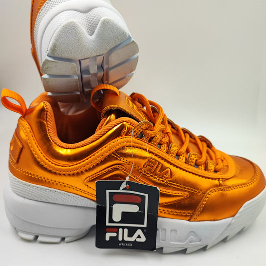 Fila Casual Plataforma Naranja Metalico No 24.5