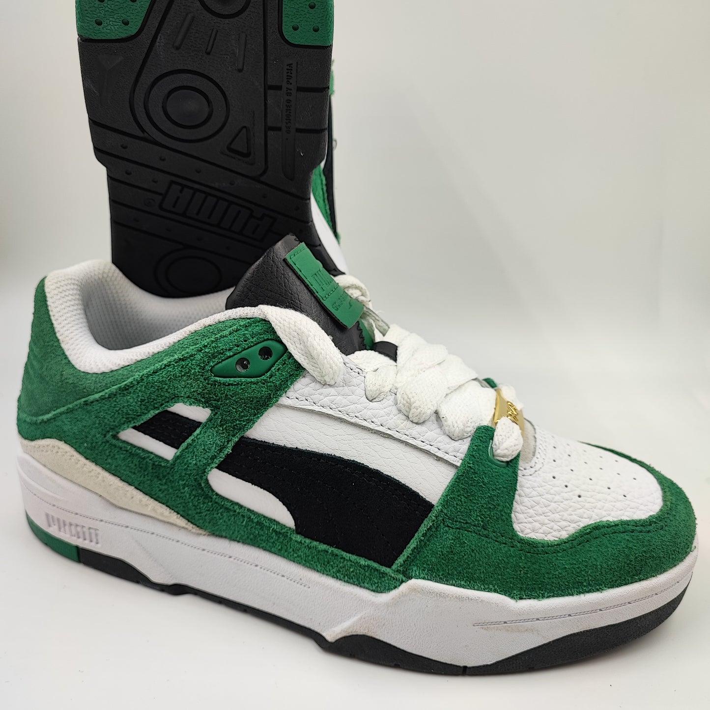 Puma Slipstream Low 1948 Piel Blanco/ Suede Verde No 25.5