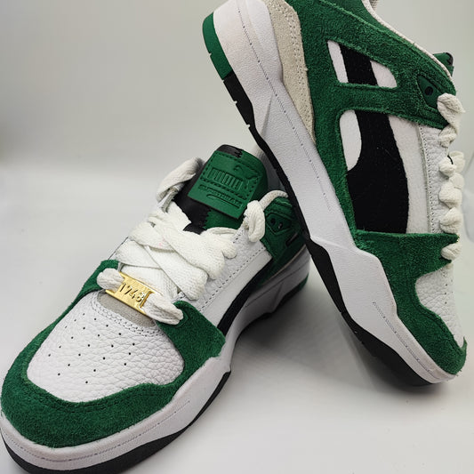 Puma Slipstream Low 1948 Piel Blanco/ Suede Verde No 25.5