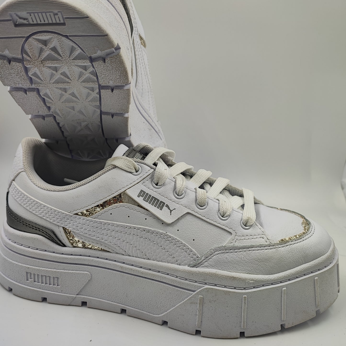 Puma Mayze Plataforma Casual Blanco / Glow No 24.5