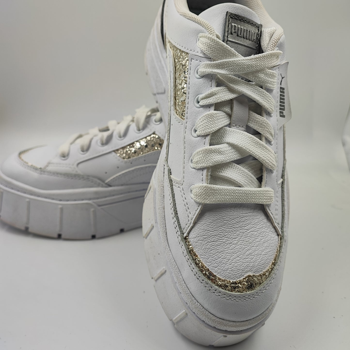 Puma Mayze Plataforma Casual Blanco / Glow No 24.5