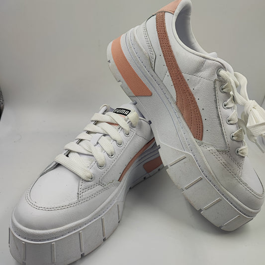 Puma Mayze Plataforma Casual Blanco / Rosa No 25