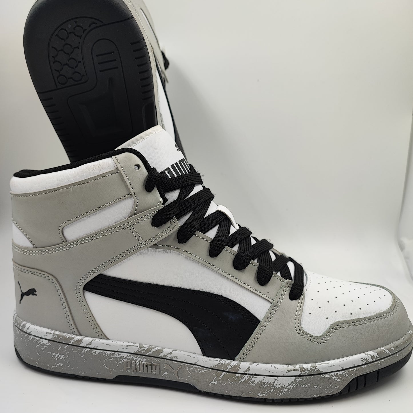 Puma Retro Basketball High Gris / Blanco / Negro No 27