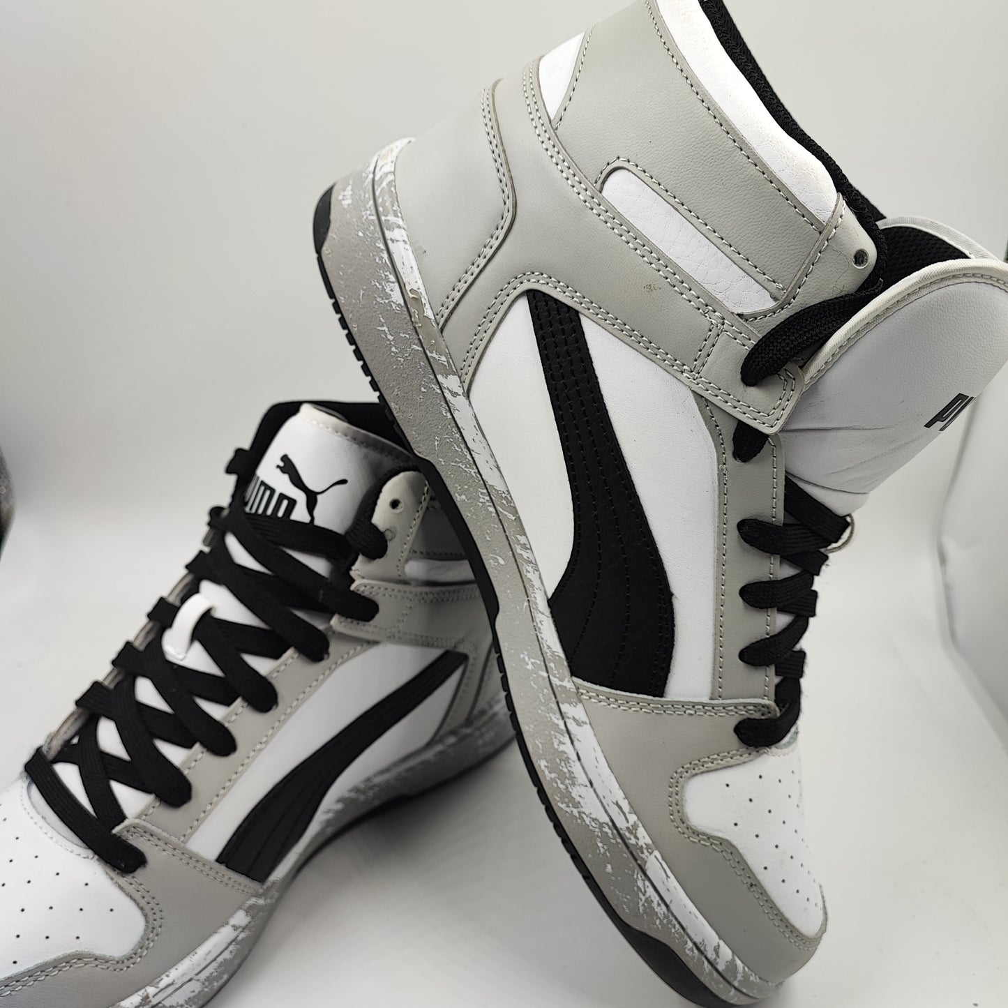 Puma Retro Basketball High Gris / Blanco / Negro No 27