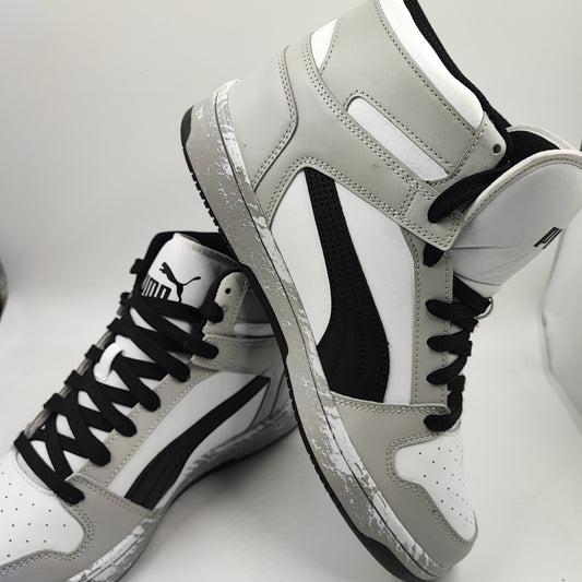 Puma Retro Basketball High Gris / Blanco / Negro No 27