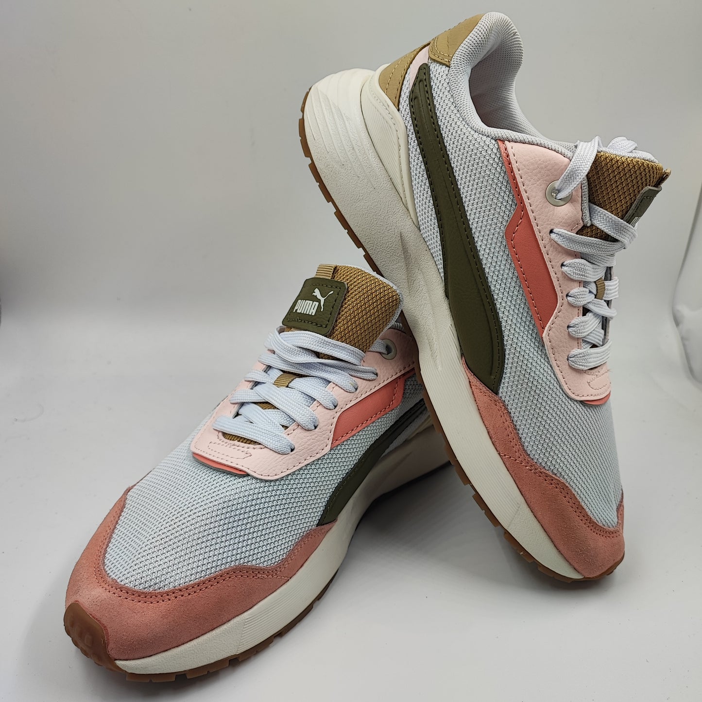 Puma Casual Running Suela Liga Beige / Verde / Rosa No 23.5