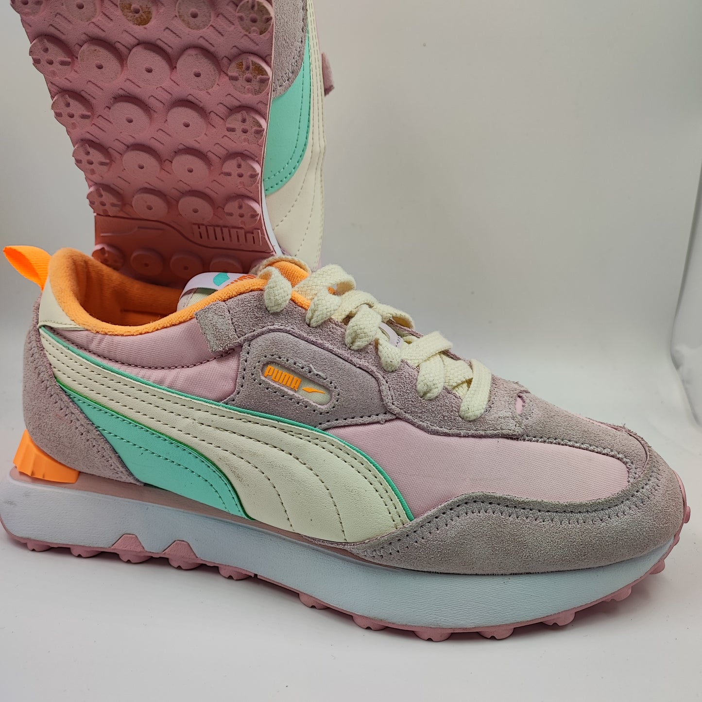 Puma Rider FV Casual Training Rosa Suede / Naranja No 24.5