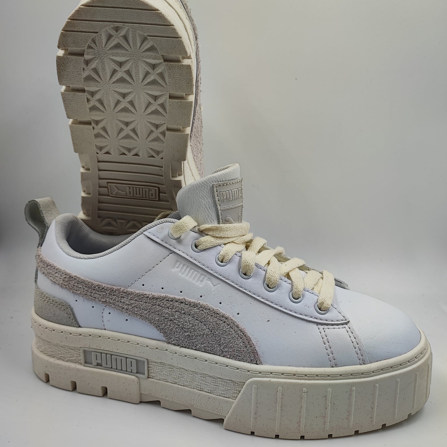 Puma Mayze Plataforma Blanco / Suede No 25