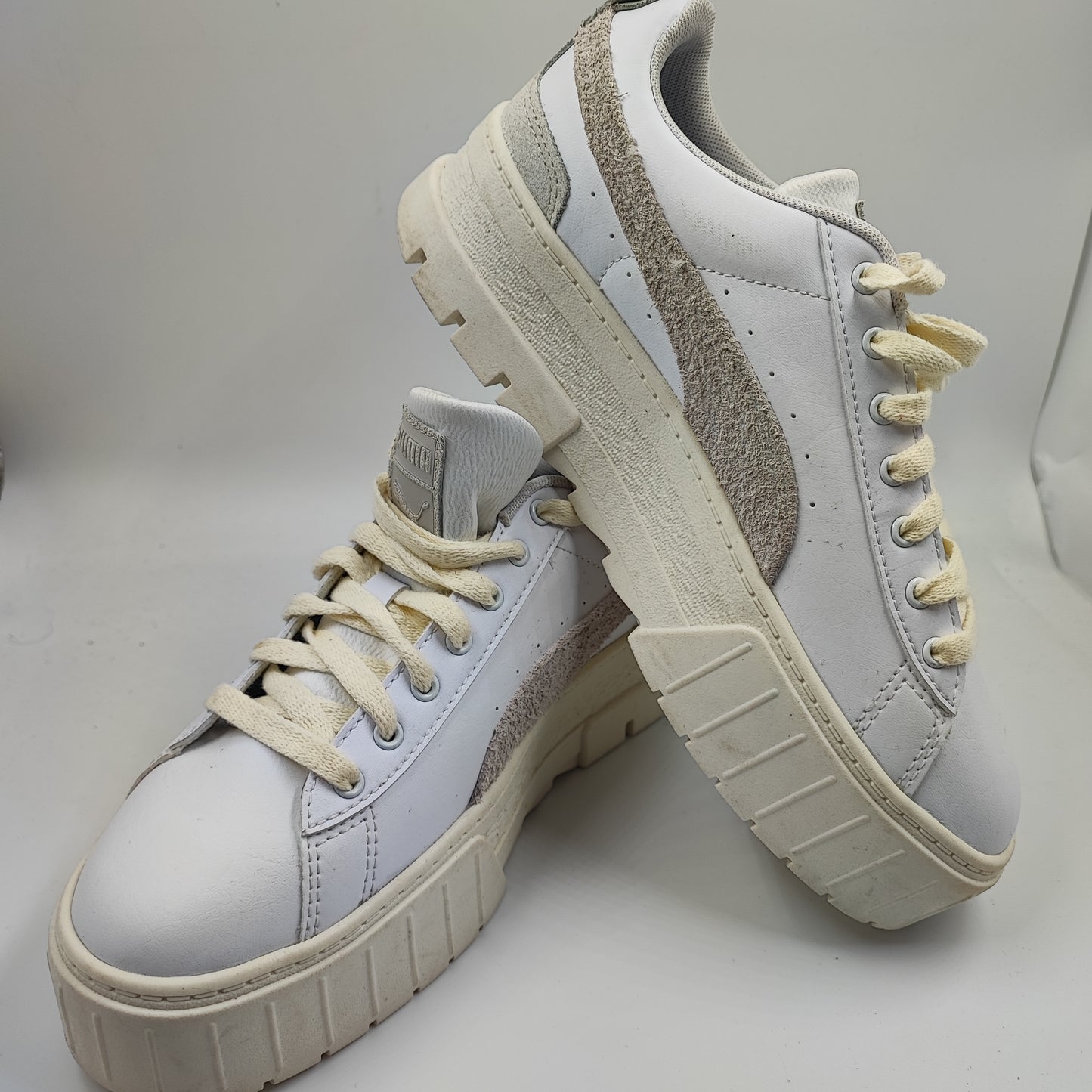 Puma Mayze Plataforma Blanco / Suede No 25