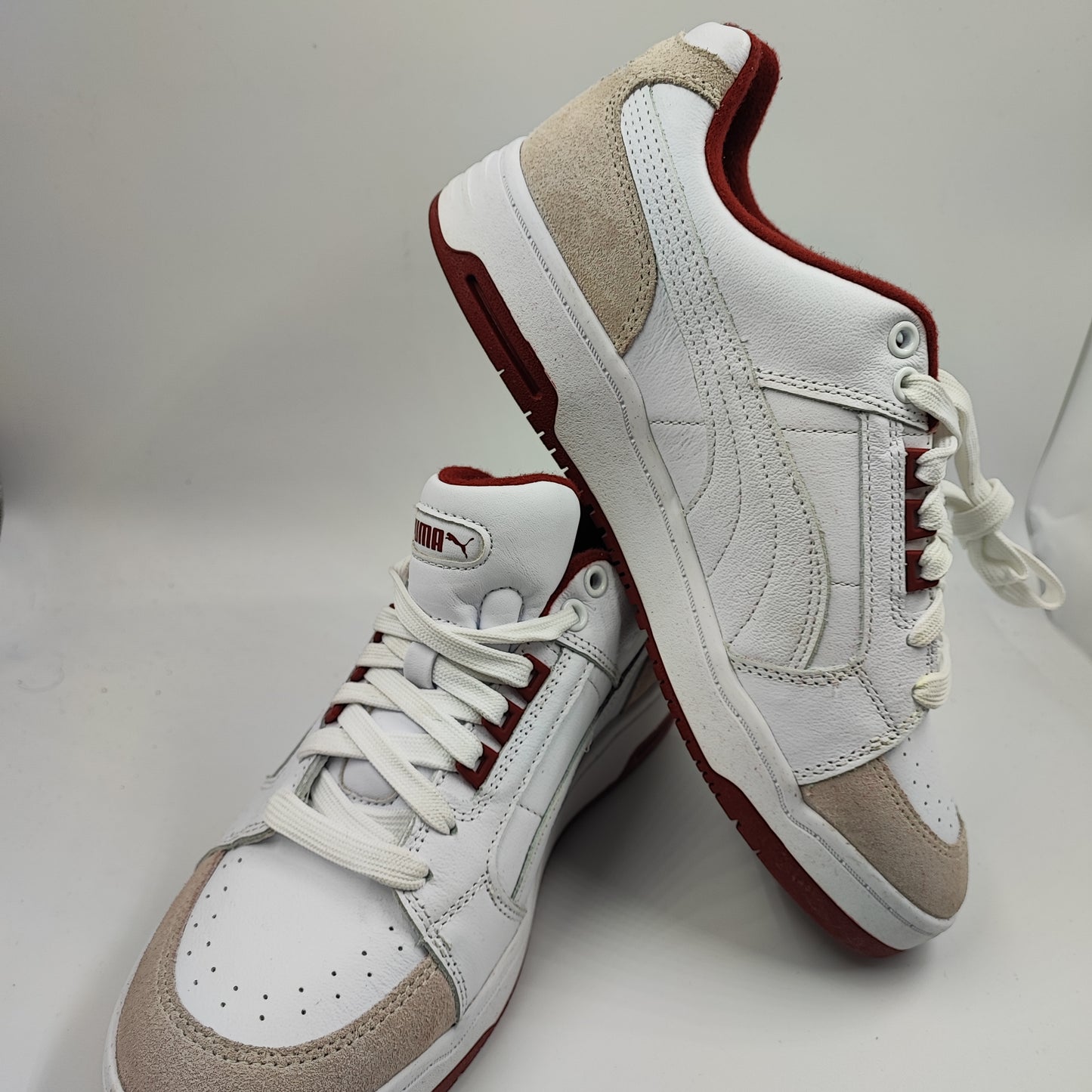 Puma Slipstream Casual Blanco / Vino / Suede No 26.5