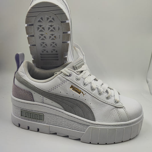 Puma Mayze Plataforma Blanco / Suede Lila No 23.5