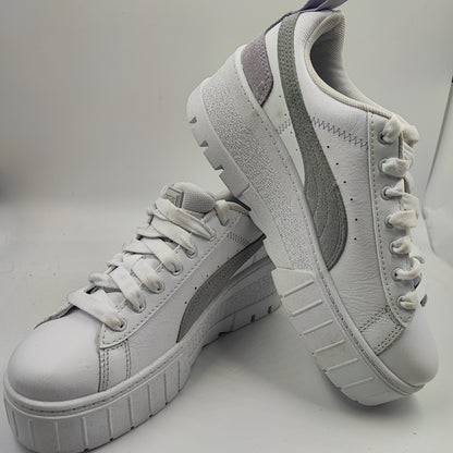 Puma Mayze Plataforma Blanco / Suede Lila No 23.5