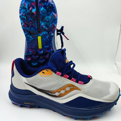Saucony Peregrine 12 Trail Running Gris / Azul / Dorado No 25.5