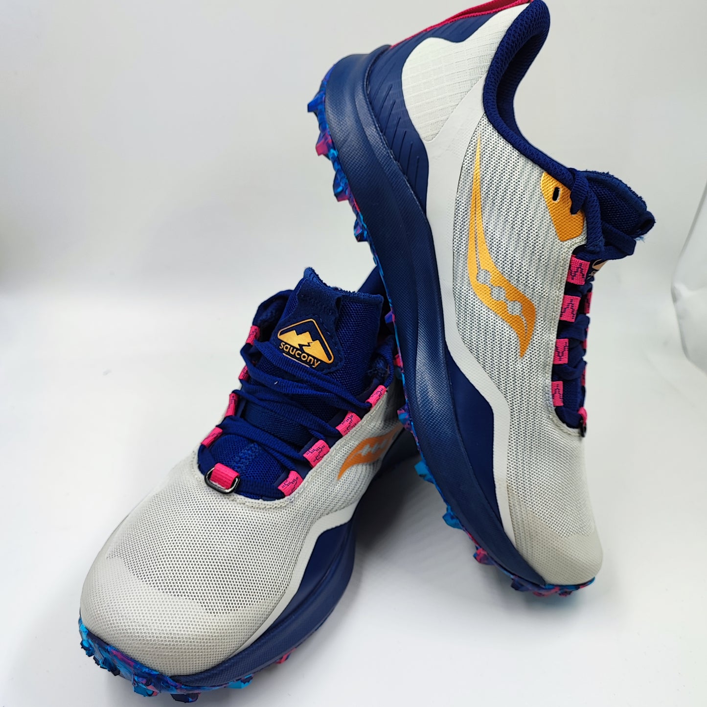 Saucony Peregrine 12 Trail Running Gris / Azul / Dorado No 25.5