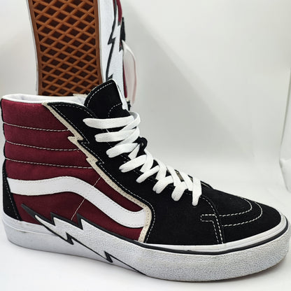 Vans Bota Casual Skate Negro / Vino / Rayo No 28.5