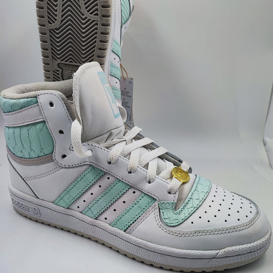 Adidas Top Ten Bota Basketball Retro Blanco / Azul Claro No 25