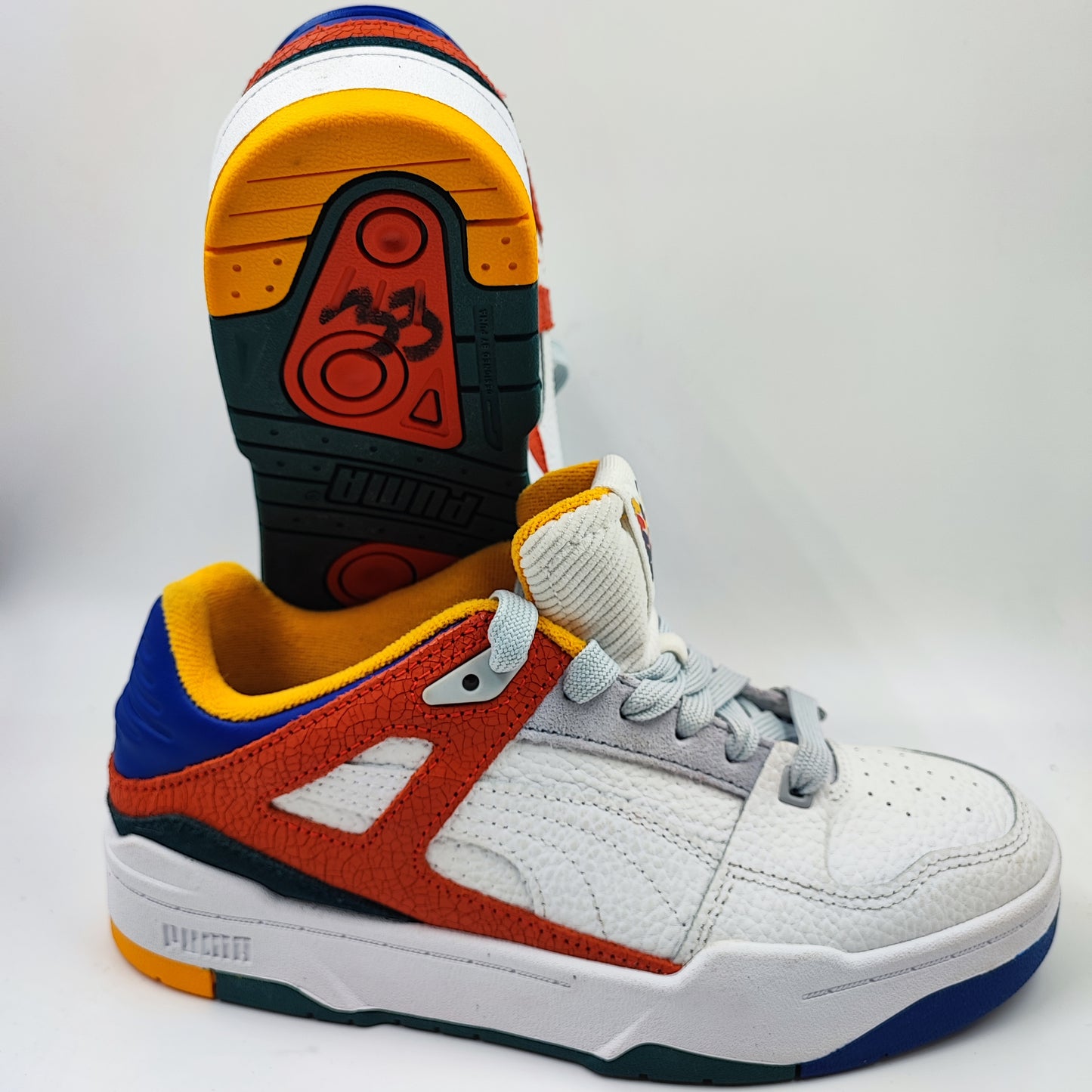 Puma Slipstream Piel Blanco / Rojo / Azul No  23.5