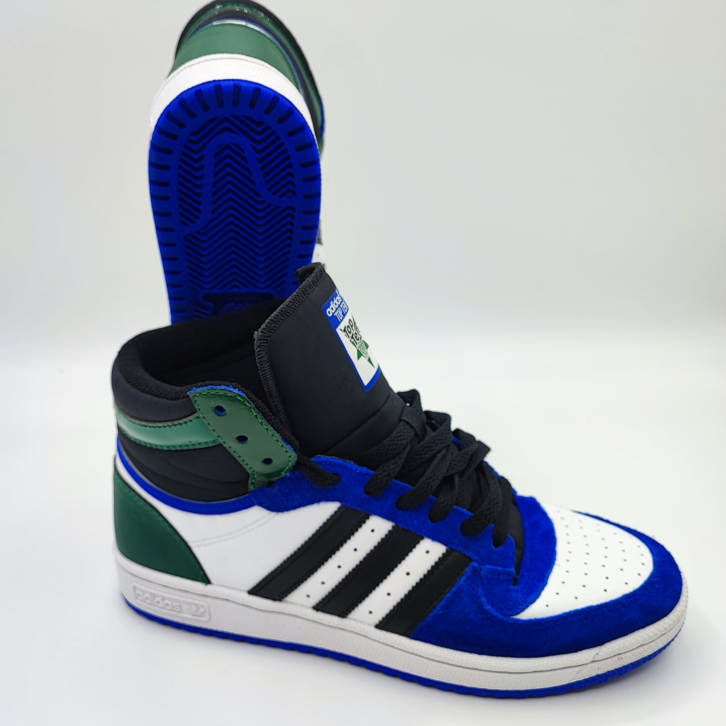Adidas Top Ten Basketball Retro Bota Negro / Blanco / Azul / Verde No 27
