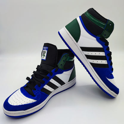 Adidas Top Ten Basketball Retro Bota Negro / Blanco / Azul / Verde No 27