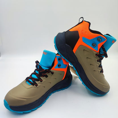 Bota Hi-Tec All Terrain Cafe / Naranja / Azul No 26