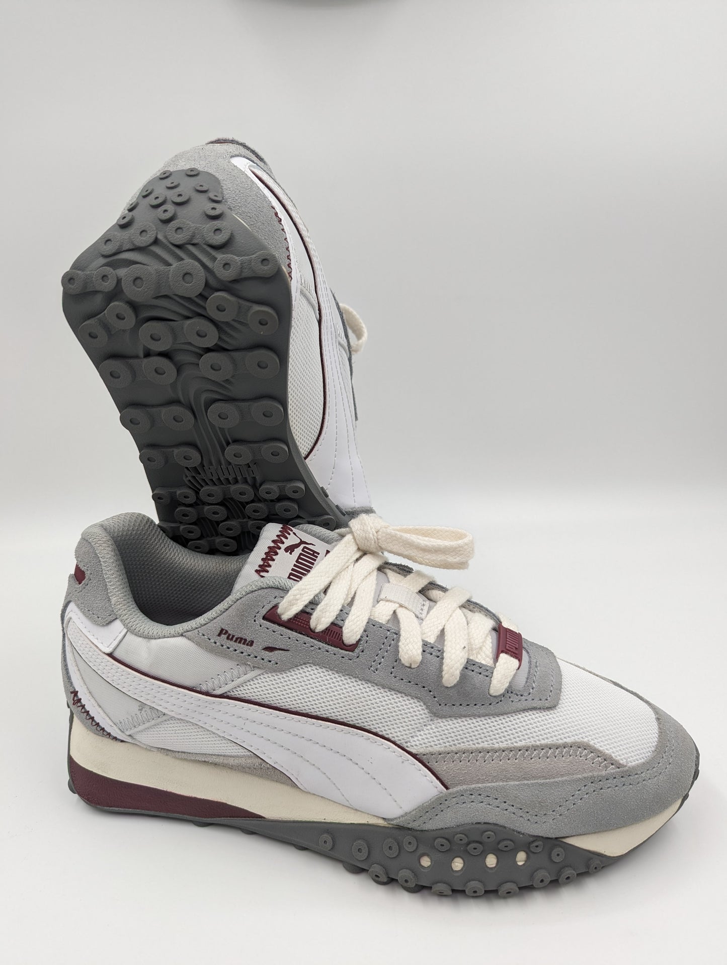 Puma Black Top Rider Casual / Running Gris / Vino Blanco No 25